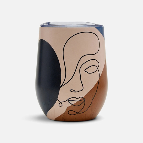 Taza De Viaje Bizou Con Diseño  Abstracto