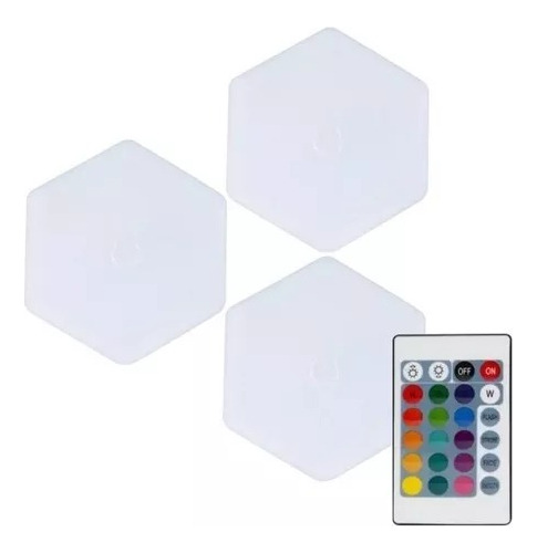 Luces X3 Led Inalámbricas Rgb Hexagonales Con Control Remoto