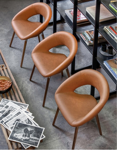 Imagen 1 de 2 de Silla De Comedor One Tapizada Wood | Contado