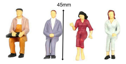 100 Uds. Figuras 1:30 Sentada Surtido Para Maquetas De