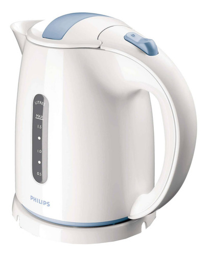 Pava eléctrica Philips Daily Collection HD4646 blanca y azul 1.5L