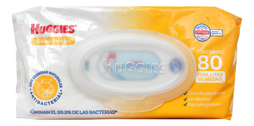 Toallitas Húmedas Huggies Cuidado Esencial 80 Pzas