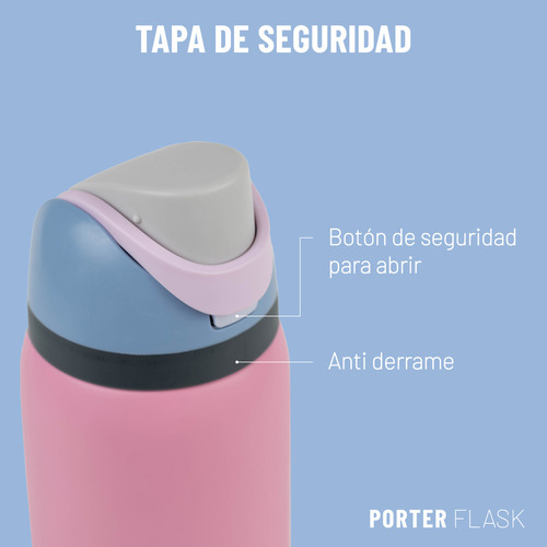 Termo Botella Agua Termica Porter Flask 1lt Acero Inoxidable