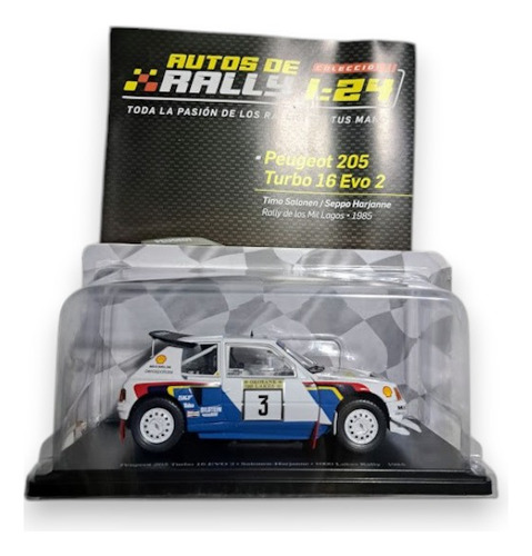 Auto De Rally 1:24 Peugeot 205 Turbo 16 Evo 2 Blanco (Usado)