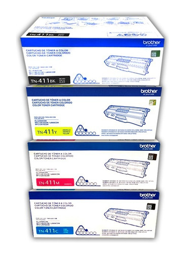 Pack Toner Brother Tn411 Original Bk,cyan,magenta,yellow