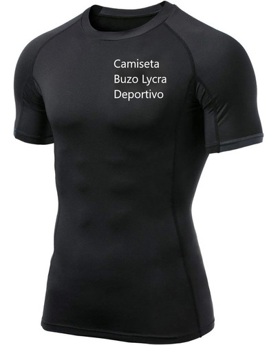 Buzo Camiseta Lycra Deportivo Hombre Manga Corta Fitness ¡