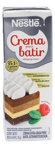 Crema Para Batir Nestlé 950ml 4 Unidades