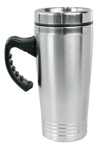 Caneca Copo Termico Inox 450ml Com Tampa - Yn44 Cor Prateado Prata