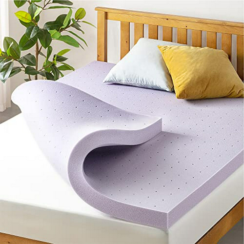 Mellow 3 Inch Ventilated Memory Foam Mattress Topper, Soothi