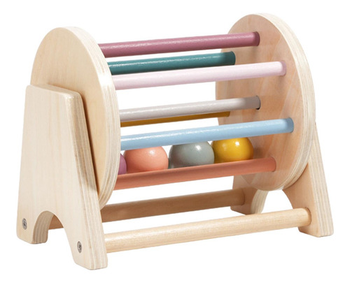 Brinquedo De Tambor De Rolamento, Chocalho De Madeira,