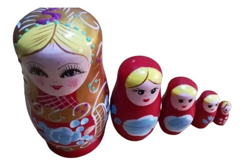Muñeca Matrioshka De 5 Piezas, Artesanal / Importadas