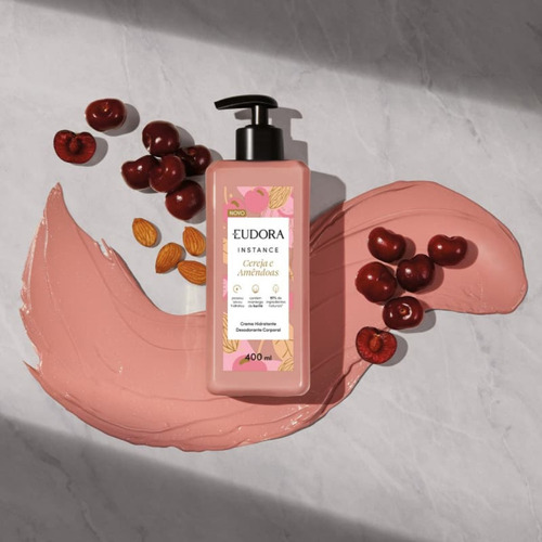 Egeo Cherry Blast Deo Colônia 90ml O Boticário E Hidratante Corporal Eudora Instance Cereja E Amêndoas 400ml Combo Com Sacola O Boticário