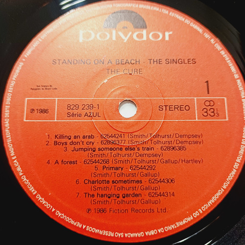 Lp The Cure Standing On A Beach Singles Bom Estado! (Usado)