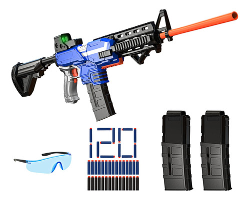 Rifle De Dardos De Juguete De Plastico Color Azul Para Niño