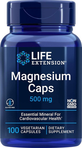 Magnesio Life Extension 500mg 100caps Vegetarianas Sabor N/a
