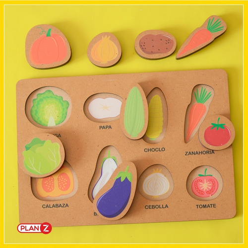 Imagen 4 de 9 de Juego Encastre Madera Volumen Didácticos Infantil Niños