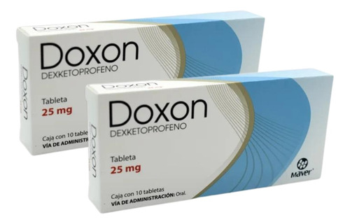 Doxon Dexketoprofeno Dos Cajas De 25mg C/10tabs Cada Una 