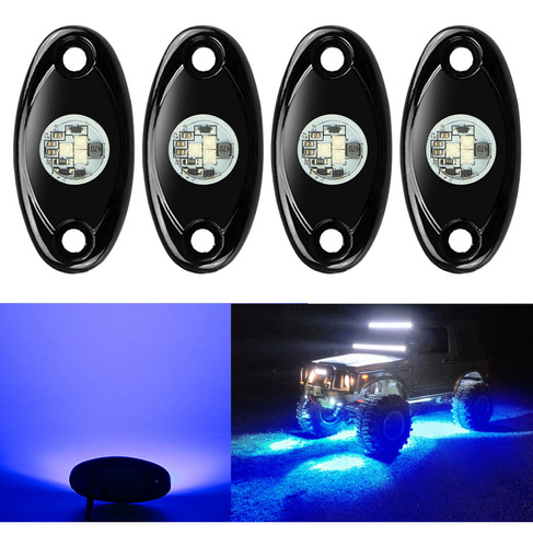 4 Pods Led Rock Lights, Ampper Waterproof Led Neon Underglo9