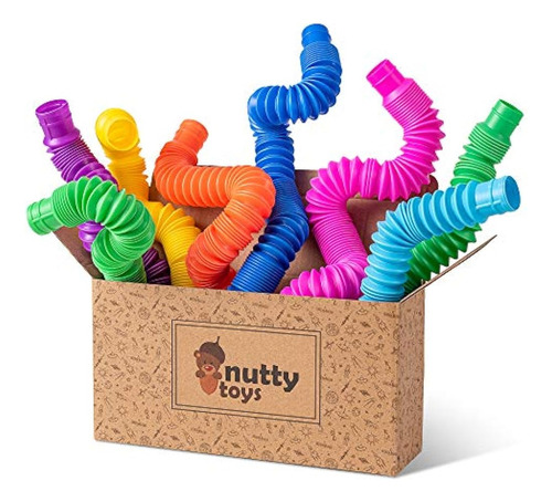 Nutty Toys 8 Paq. De Juguetes Sensoriales De Tubo Pop - Habi