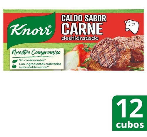 Caldo Knorr Sabor Carne Deshidratado X 12 Cubos Nuevo!