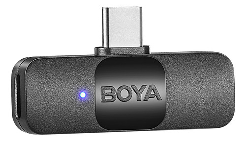 Microfone sem fio duplo compacto Boya by-V20 USB-c cor preta