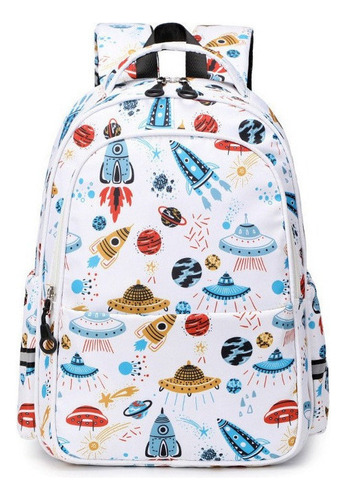 . Mochila Impermeable Con Patrón De Universo Espacial