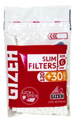 Filtro Gizeh Slim Para Armar Cigarrillos