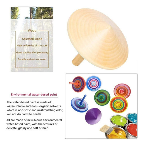 . Juguete Giroscópico For Niños Con Giroscopio De Madera De