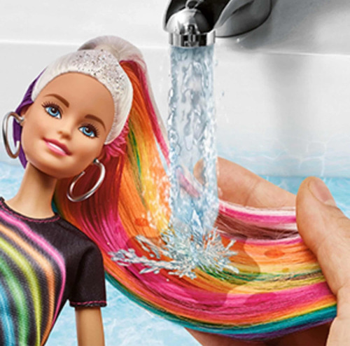 Muñeca Barbie Peinado De Arcoíris Con Accesorios Mattel