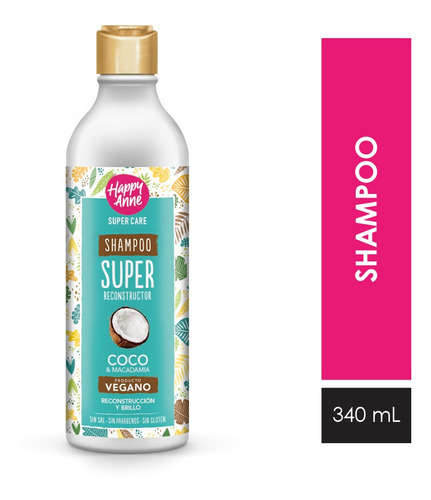 Shampoo Happy Anne Coconut Frasco 340ml