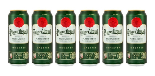Six Pack De Cervezas Checas Pilsner Urquell De 500 Ml (lata)
