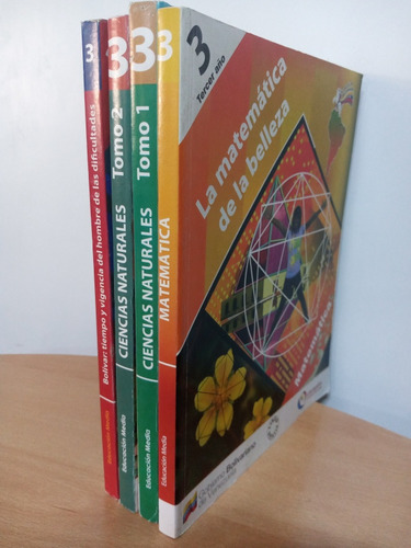 Libros De 3er Año Matemática, Ciencias, Historia