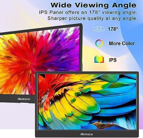 Pantalla Táctil De Monitor Portátil Akntzcs 14 Fhd Usbc Ips