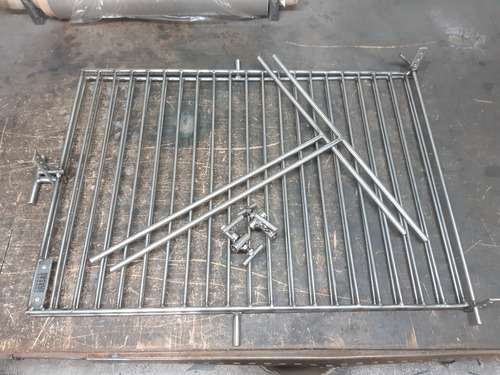 Imagen 10 de 10 de Asador Parrilla Pinche 60x80 Doblevarilla Acero Inox Brasas®