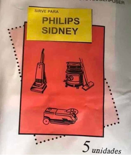 Imagen 4 de 5 de Kit Bolsas + Filtros Aspiradora Philips Impact Sidney Hr8310