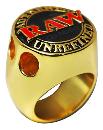 Anel Ouro Raw Championship Ring C/ Suporte Médio Size 12