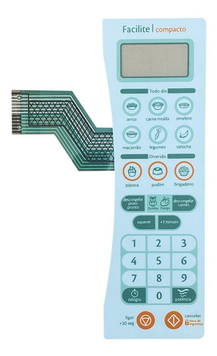 Membrana Teclado Microonda Consul Cms25 Ab Facilite Compacto