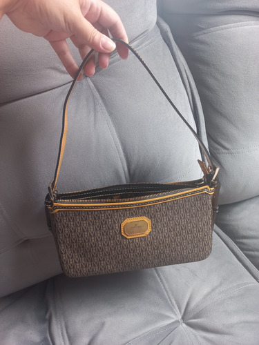 Bolsa Victor Hugo Azure Nova Marrom Marca Níquel Marrom-claro