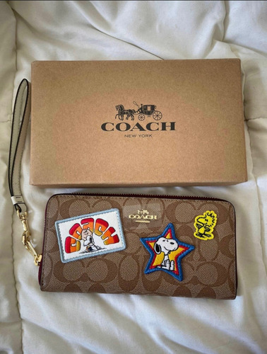 Cartera Coach X Snoopy Mujer Marrón Marrón Oscuro Estrella