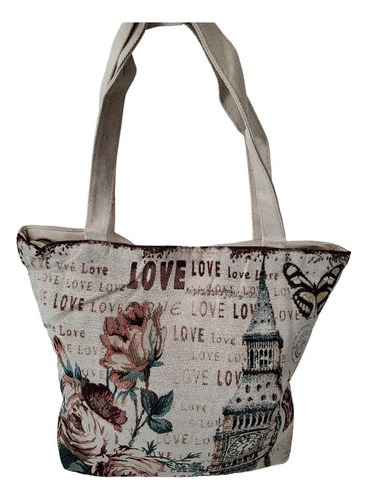 Bolso Tote Bag Con Cierre Y Fuelle - Verano 