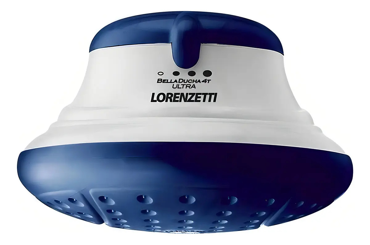Regadera eléctrica de pared Lorenzetti Bella Ducha 4T blanca y azul 4800W