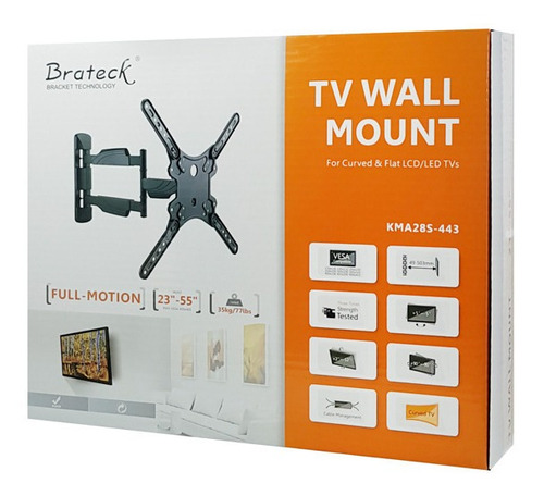 Imagen 2 de 9 de Soporte Brateck Original Tv Monitor Led Lcd 32 A 55 Movil