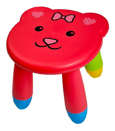 Imagem 1 de 6 de Banquinho Infantil Assento Formato De Bichinho