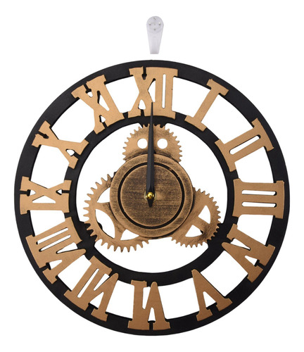 Reloj De Pared Grande De Madera Vintage Gear Clock Us Style