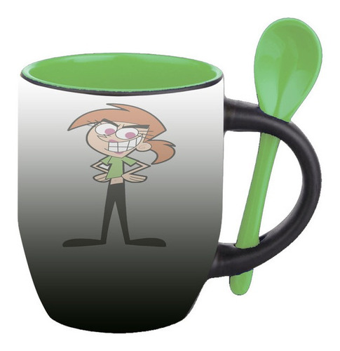 Mug Magico Con Cuchara Dibujos Animados   R2