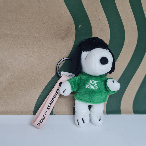 Llavero Starbucks Peanuts Snoopy Color Blanco