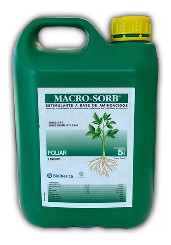 Fertilizante Organico Macro Sorb Foliar X 5 Lt Cs*-