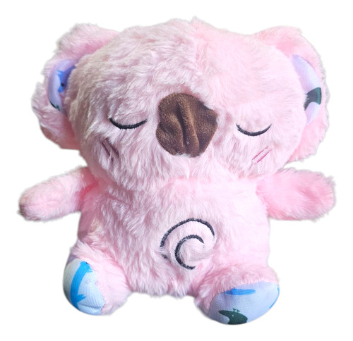 Peluche De Apego Luz Sonido Respira Con Movimiento Para Bebé Rosa