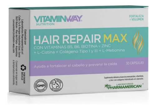 Vitamin Way Hair Repair Max Preventivo Fortalecedor Capilar