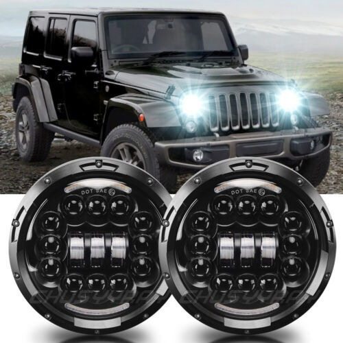 Faro Led De 7 Pulgadas Para Jeep Wrangler Jk Pair 2007-2014